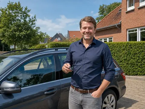 Verkäufer aus Meppen mit dem verkauften Fahrzeug
