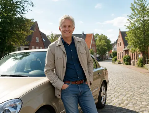 Verkäufer aus Emsbüren mit dem verkauften Fahrzeug